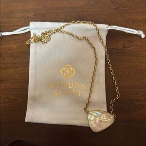 Kendra Scott Antique gold Gold Necklace with Abalone Shell Pendant